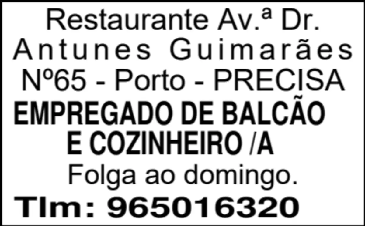 Imagem de contexto do artigo EMPREGADO DE BALCÃO