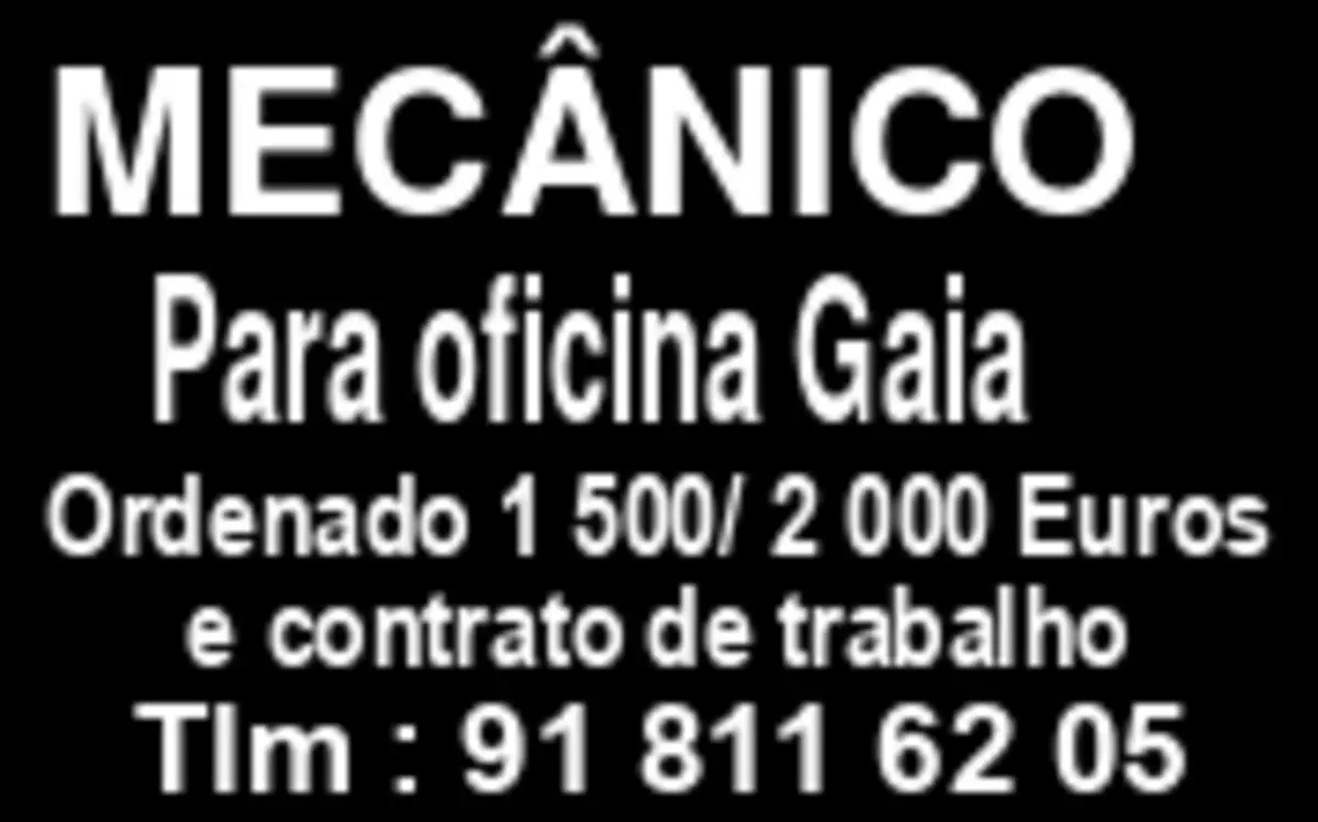 Imagem de contexto do anúncio Mecânico para oficina em Gaia