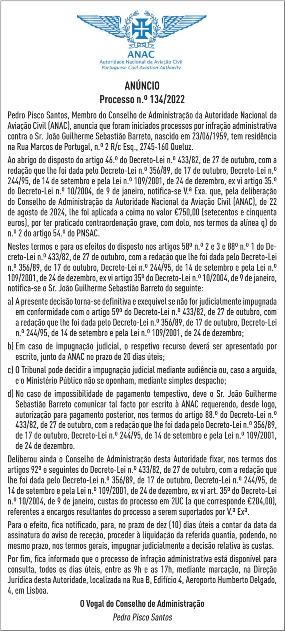 Imagem de contexto do artigo PROC. CO 134/2022