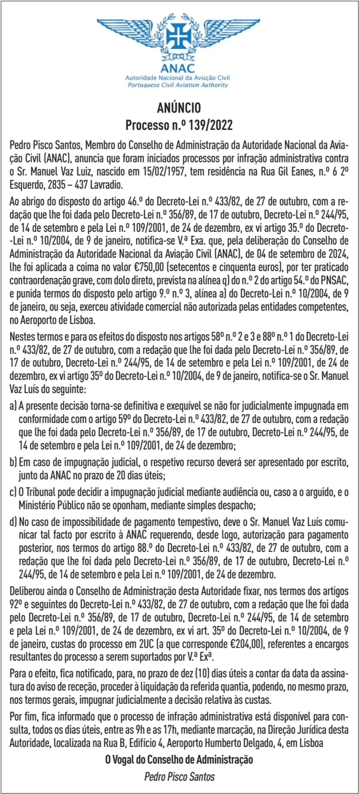 Imagem de contexto do artigo PROC. CO 139/2022