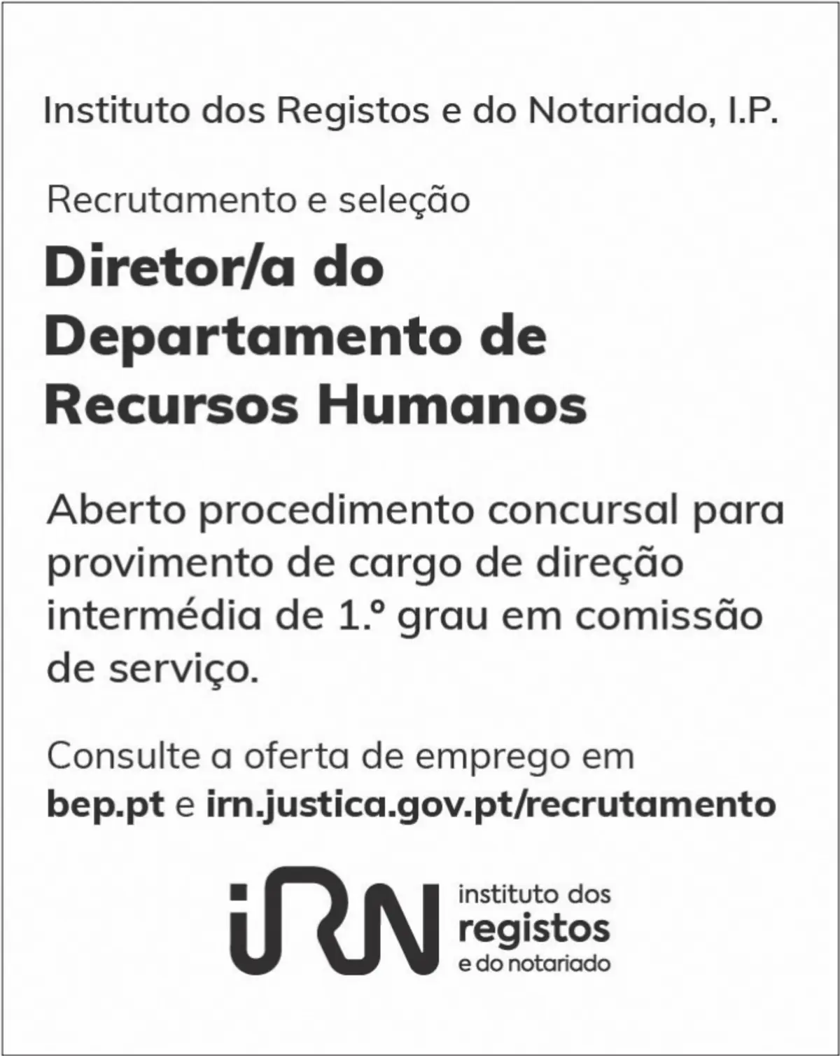 Imagem de contexto do artigo DIRETOR/A DEPART. RECURSOS HUMANOS
