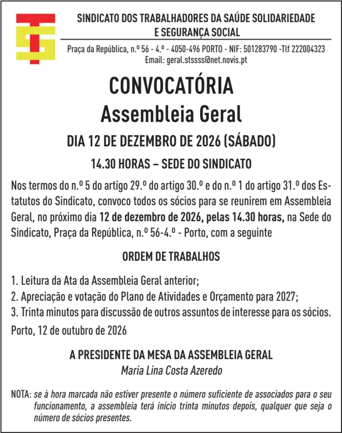 Imagem de contexto do artigo CONVOCATORIA