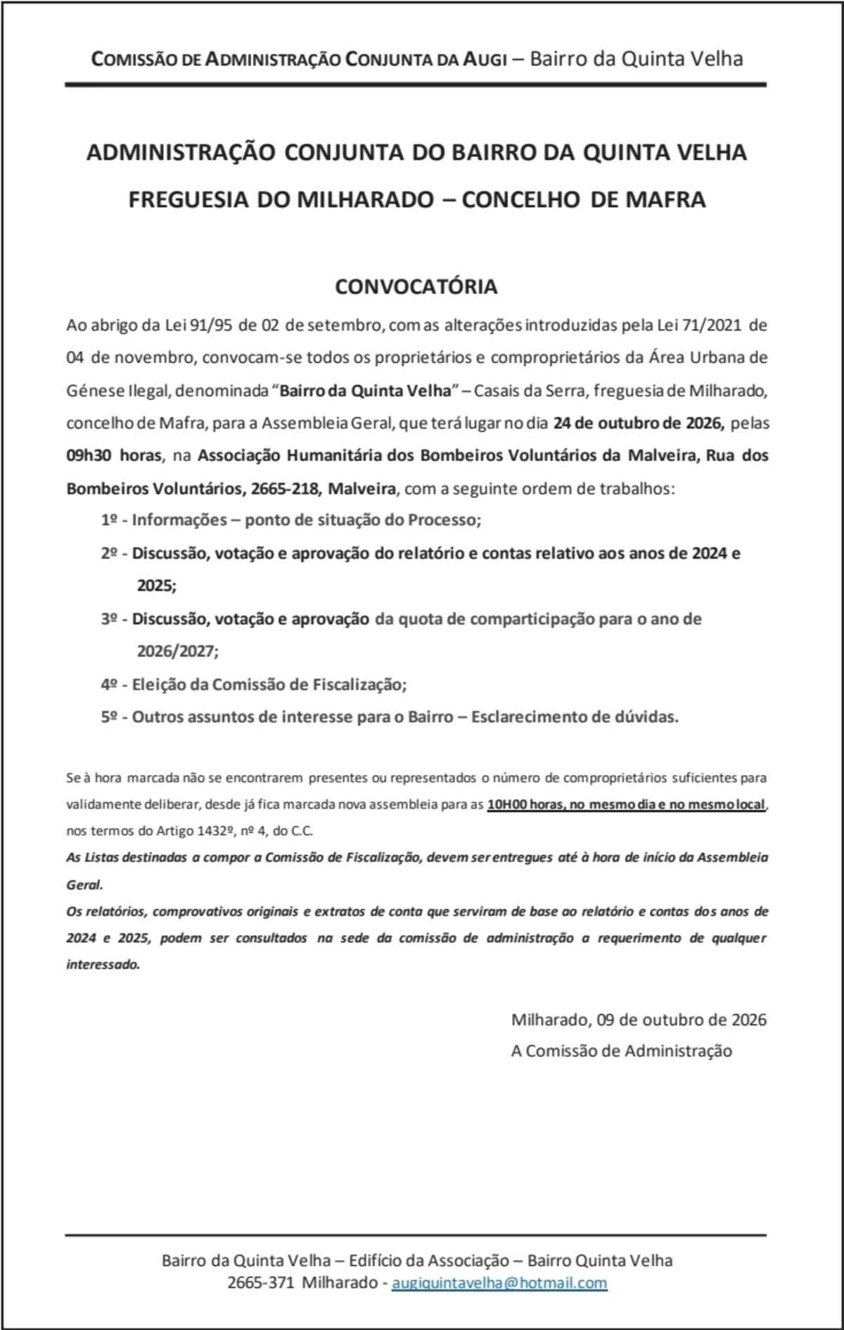 Imagem de contexto do artigo CONVOCATORIA