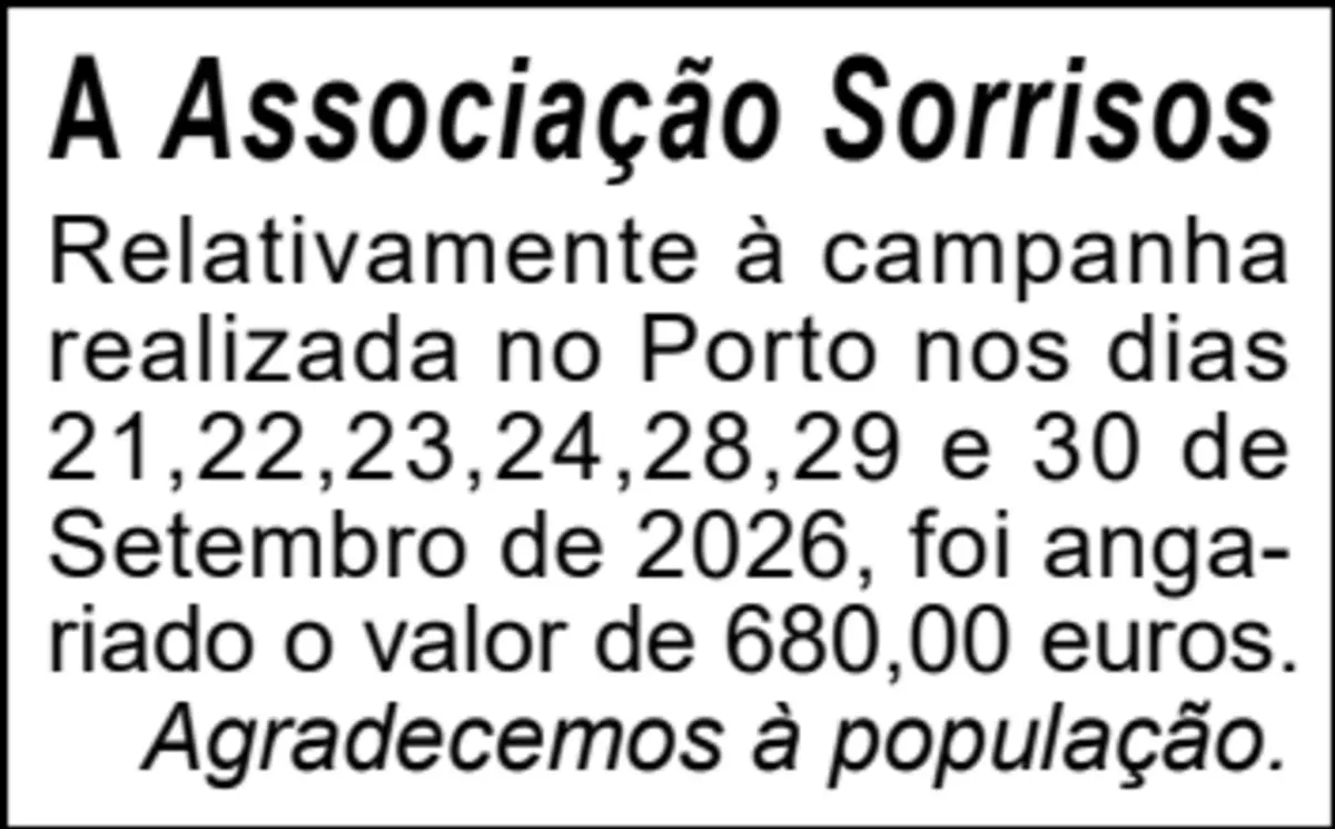 Imagem de contexto do artigo A ASSOCIAÇAO SORRISO