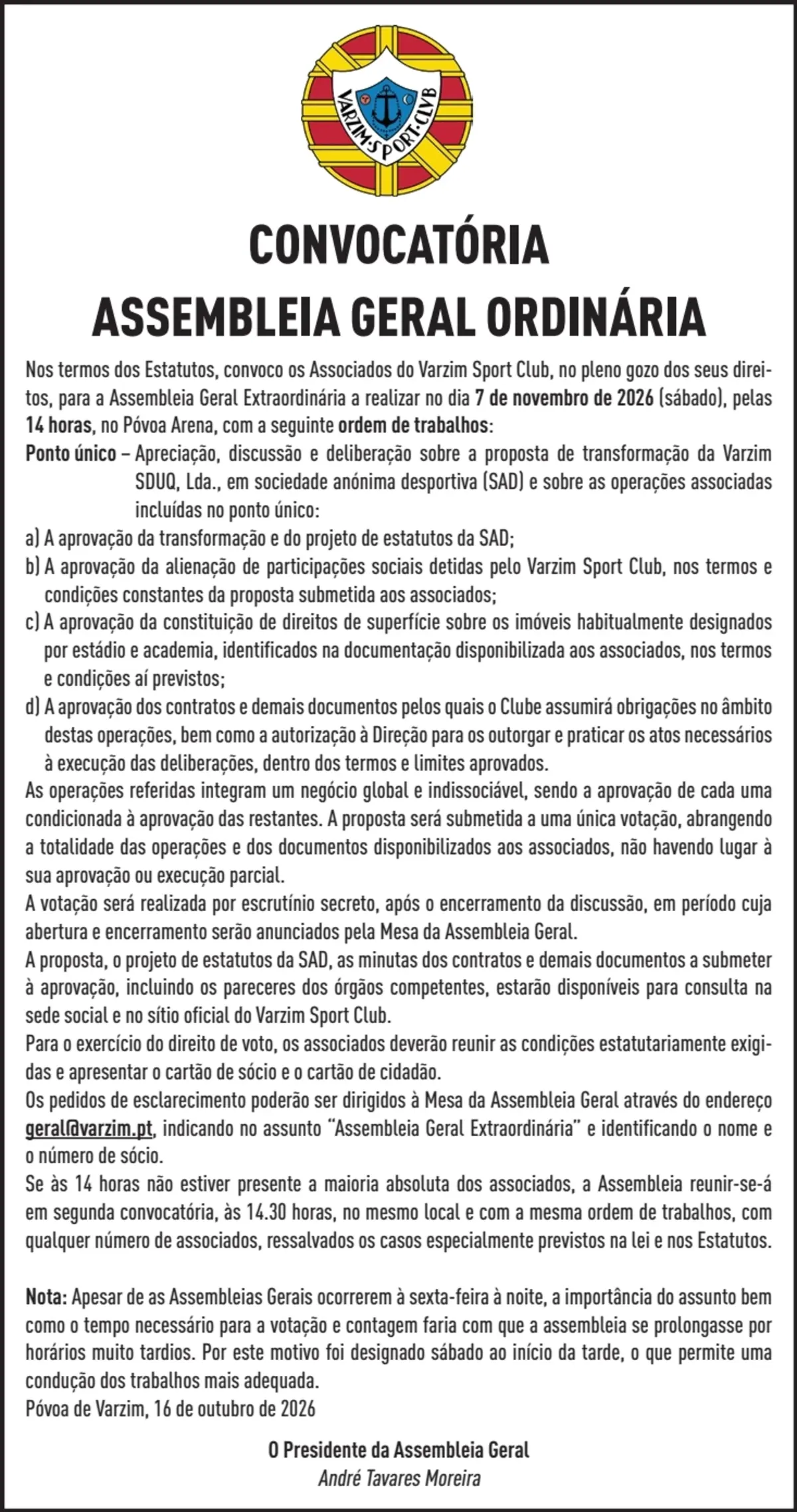 Imagem de contexto do artigo CONVOCATORIA
