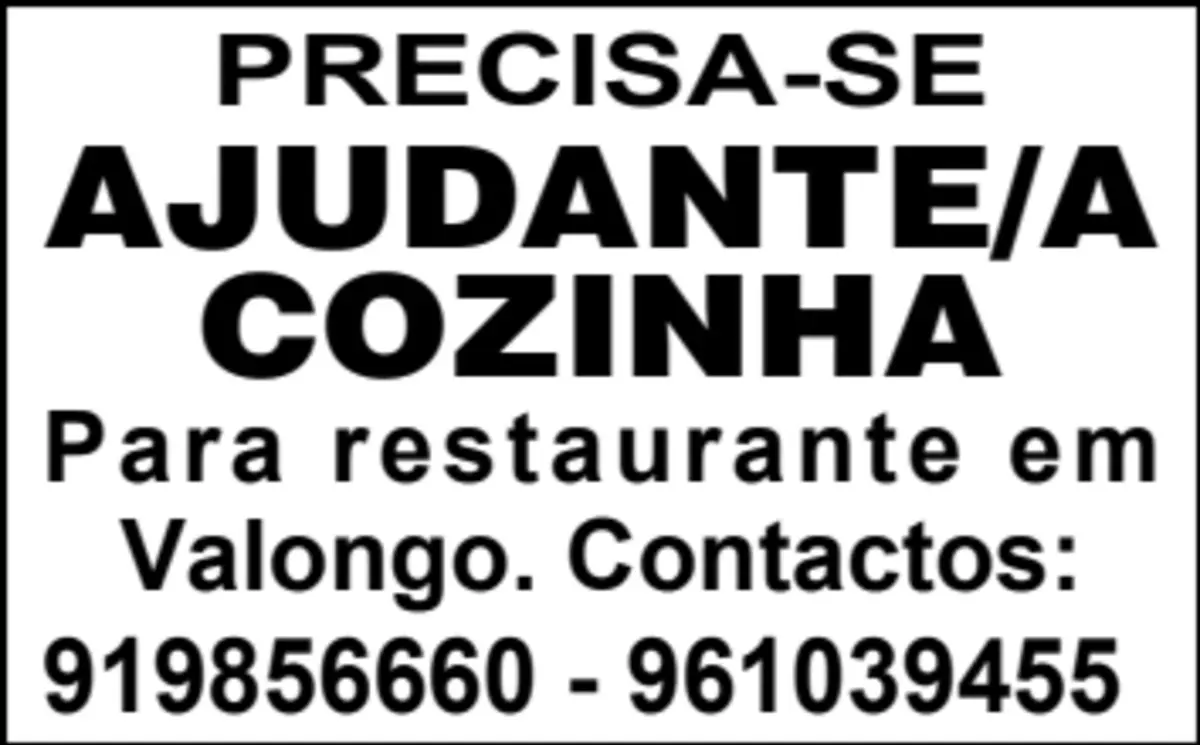 Imagem de contexto do artigo PRECISASE AJUDANTEA