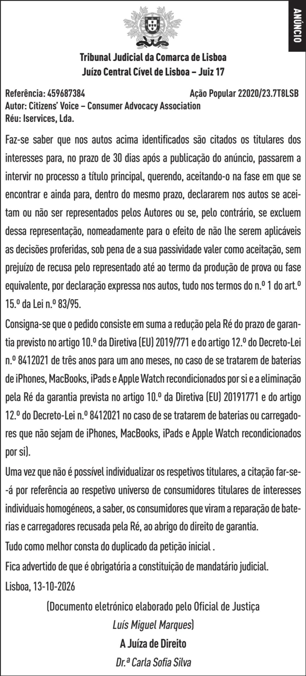 Imagem de contexto do artigo PROCESSO 22020/23.7