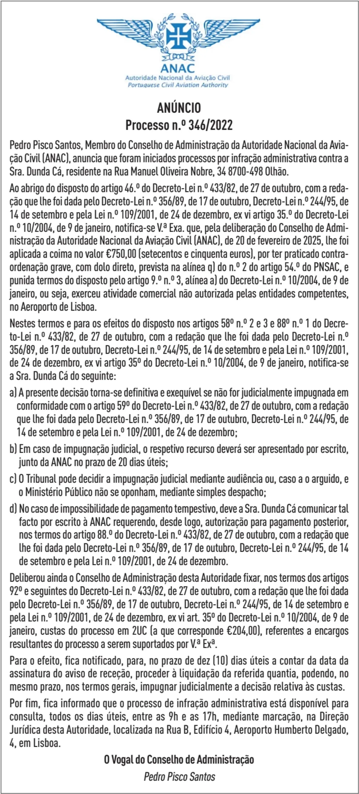 Imagem de contexto do artigo PROC. CO 346/2022