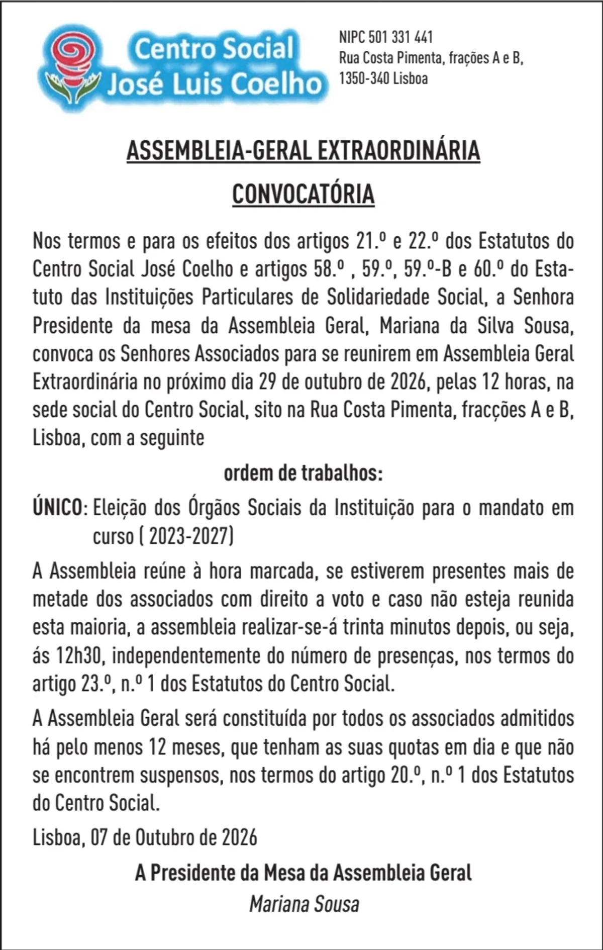 Imagem de contexto do artigo CONVOCATORIA
